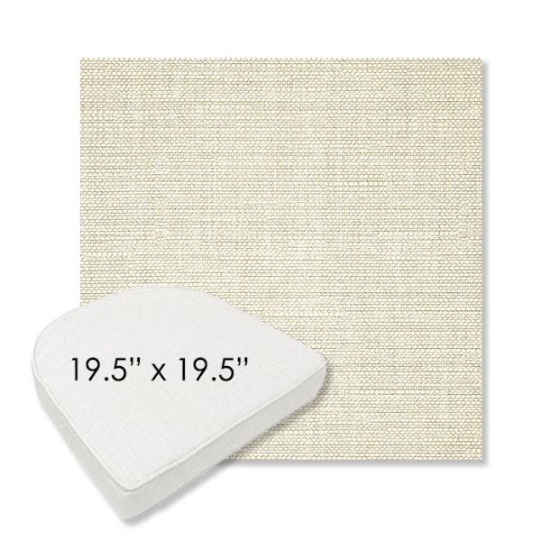 Picture of Piazza Vapor | 19.5" x 19.5" Boxed Contoured Rounded Back Wicker Chair Cushion - Sunbrella© Fabric