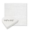 Picture of Piazza White | 19.5" x 19.5" Boxed Contoured Rounded Back Wicker Chair Cushion - Sunbrella© Fabric
