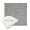 Picture of Pique Ash | 19.5" x 19.5" Boxed Contoured Rounded Back Wicker Chair Cushion - Sunbrella© Fabric