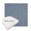 Picture of Pique Denim | 19.5" x 19.5" Boxed Contoured Rounded Back Wicker Chair Cushion - Sunbrella© Fabric