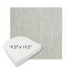 Picture of Pique Gravel | 19.5" x 19.5" Boxed Contoured Rounded Back Wicker Chair Cushion - Sunbrella© Fabric