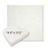 Picture of Pique Salt | 19.5" x 19.5" Boxed Contoured Rounded Back Wicker Chair Cushion - Sunbrella© Fabric