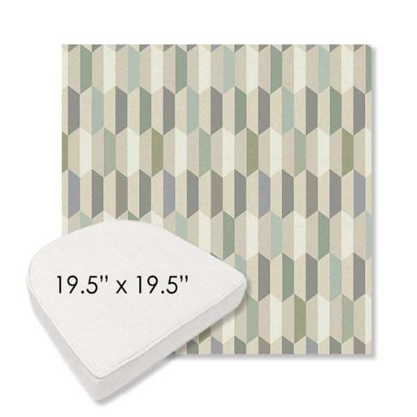 Picture of Precise Spring | 19.5" x 19.5" Boxed Contoured Rounded Back Wicker Chair Cushion - Sunbrella© Fabric