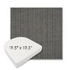 Picture of Proven Charcoal | 19.5" x 19.5" Boxed Contoured Rounded Back Wicker Chair Cushion - Sunbrella© Fabric
