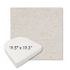 Picture of Rafi Pearl | 19.5" x 19.5" Boxed Contoured Rounded Back Wicker Chair Cushion - Sunbrella© Fabric