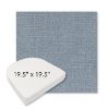 Picture of Remix Denim | 19.5" x 19.5" Boxed Contoured Rounded Back Wicker Chair Cushion - Sunbrella© Fabric