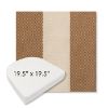 Picture of Rothko Latte | 19.5" x 19.5" Boxed Contoured Rounded Back Wicker Chair Cushion - Sunbrella© Fabric