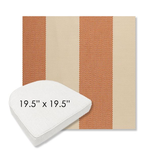 Picture of Rothko Lobster Roll | 19.5" x 19.5" Boxed Contoured Rounded Back Wicker Chair Cushion - Sunbrella© Fabric