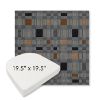 Picture of Rubix Vintage Denim | 19.5" x 19.5" Boxed Contoured Rounded Back Wicker Chair Cushion - Sunbrella© Fabric