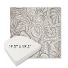 Picture of Sensibility Linen | 19.5" x 19.5" Boxed Contoured Rounded Back Wicker Chair Cushion - Sunbrella© Fabric