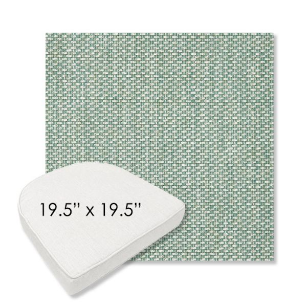 Picture of Tailored Spa | 19.5" x 19.5" Boxed Contoured Rounded Back Wicker Chair Cushion - Sunbrella© Fabric