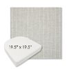 Picture of Ticking Fog | 19.5" x 19.5" Boxed Contoured Rounded Back Wicker Chair Cushion - Sunbrella© Fabric