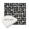 Picture of Toggle Inkblot | 19.5" x 19.5" Boxed Contoured Rounded Back Wicker Chair Cushion - Sunbrella© Fabric