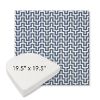 Picture of Underline Denim | 19.5" x 19.5" Boxed Contoured Rounded Back Wicker Chair Cushion - Sunbrella© Fabric