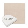 Picture of Willa Linen | 19.5" x 19.5" Boxed Contoured Rounded Back Wicker Chair Cushion - Sunbrella© Fabric