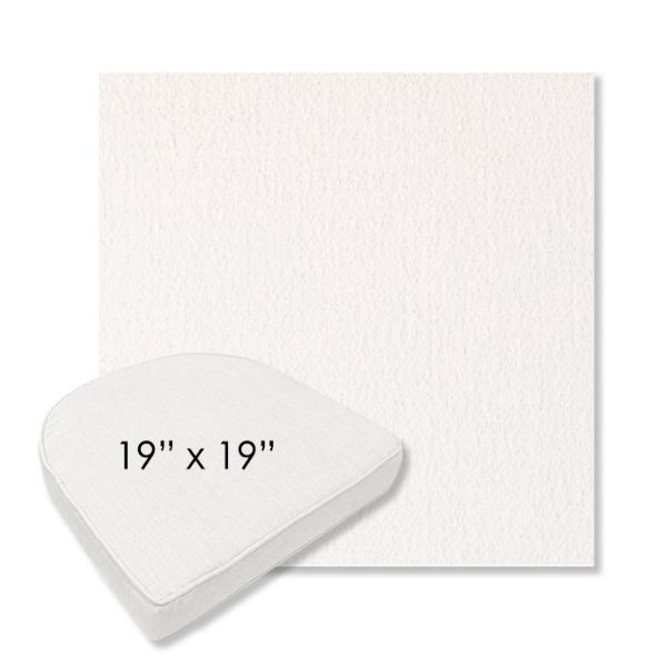 Picture of Abstraction Snow | 19" x 19" Boxed Contoured Rounded Back Wicker Chair Cushion - Sunbrella© Fabric