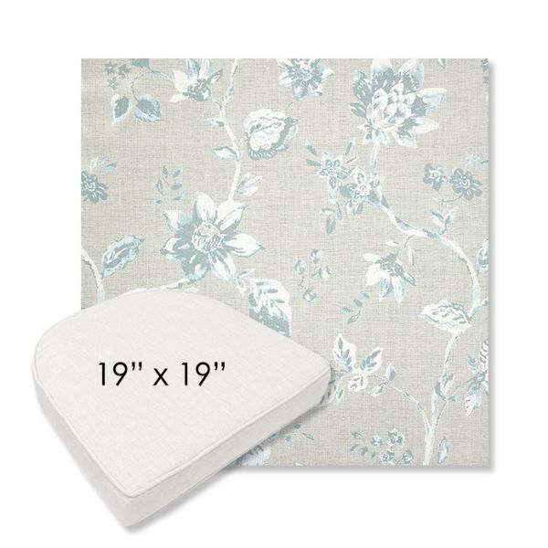 Picture of Ariana Dew | 19" x 19" Boxed Contoured Rounded Back Wicker Chair Cushion - Sunbrella© Fabric