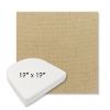 Picture of Canvas Heather Beige | 19" x 19" Boxed Contoured Rounded Back Wicker Chair Cushion - Sunbrella© Fabric