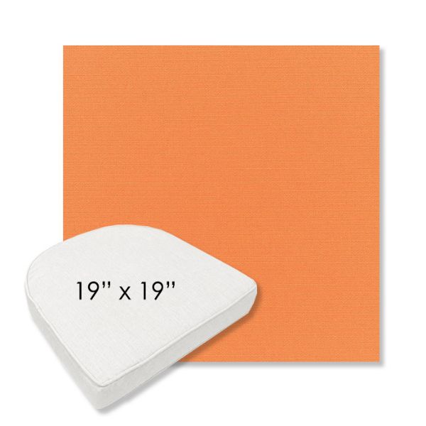 Picture of Canvas Tuscan | 19" x 19" Boxed Contoured Rounded Back Wicker Chair Cushion - Sunbrella© Fabric