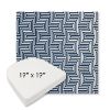 Picture of Figure Indigo | 19" x 19" Boxed Contoured Rounded Back Wicker Chair Cushion - Sunbrella© Fabric