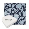 Picture of Floral Song Navy | 19" x 19" Boxed Contoured Rounded Back Wicker Chair Cushion - Sunbrella© Fabric