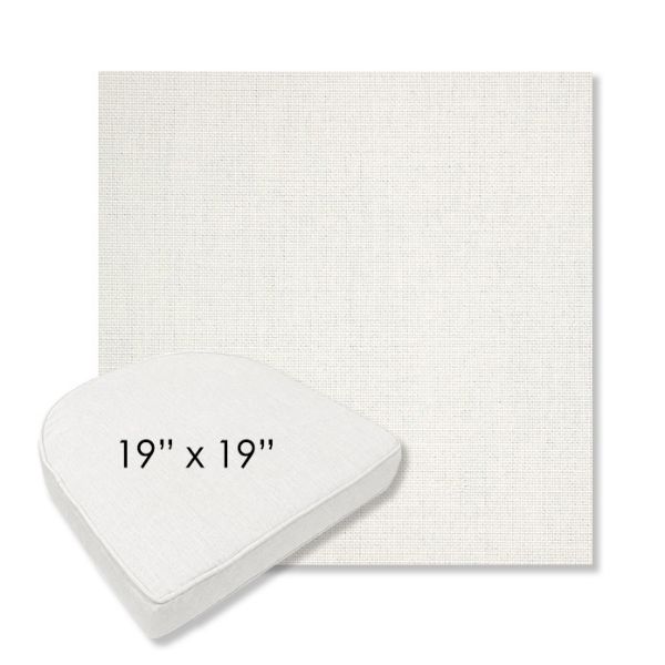 Picture of Idol Snow | 19" x 19" Boxed Contoured Rounded Back Wicker Chair Cushion - Sunbrella© Fabric