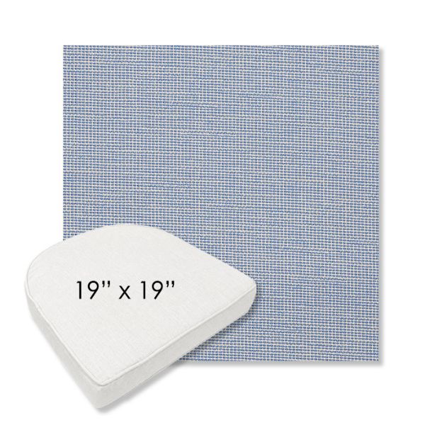 Picture of Kudos Cloud | 19" x 19" Boxed Contoured Rounded Back Wicker Chair Cushion - Sunbrella© Fabric