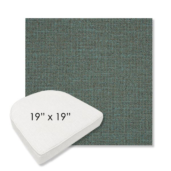 Picture of Kudos Cove | 19" x 19" Boxed Contoured Rounded Back Wicker Chair Cushion - Sunbrella© Fabric