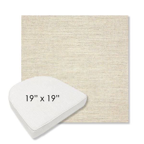 Picture of Kudos Mortar | 19" x 19" Boxed Contoured Rounded Back Wicker Chair Cushion - Sunbrella© Fabric