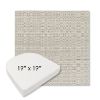 Picture of Linen Silver | 19" x 19" Boxed Contoured Rounded Back Wicker Chair Cushion - Sunbrella© Fabric
