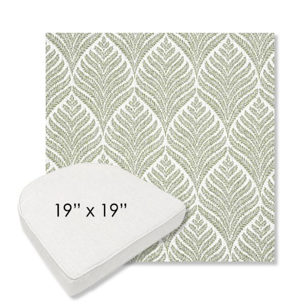 Picture of Linnaeus Spring | 19" x 19" Boxed Contoured Rounded Back Wicker Chair Cushion - Sunbrella© Fabric