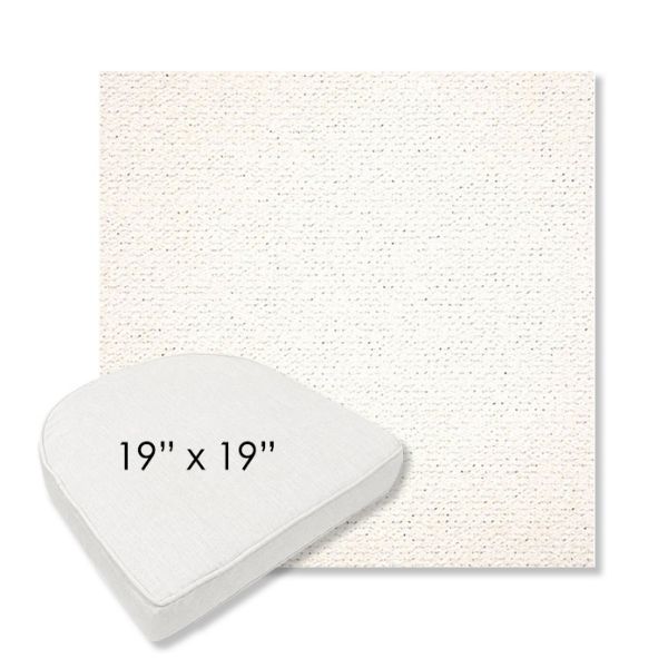 Picture of Litchfield Snow | 19" x 19" Boxed Contoured Rounded Back Wicker Chair Cushion - Sunbrella© Fabric