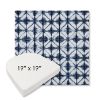 Picture of Midori Indigo | 19" x 19" Boxed Contoured Rounded Back Wicker Chair Cushion - Sunbrella© Fabric