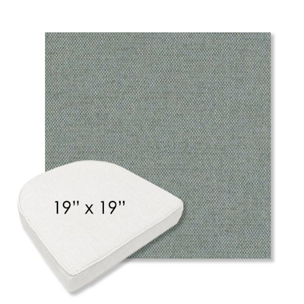 Picture of Nuance Spa | 19" x 19" Boxed Contoured Rounded Back Wicker Chair Cushion - Sunbrella© Fabric