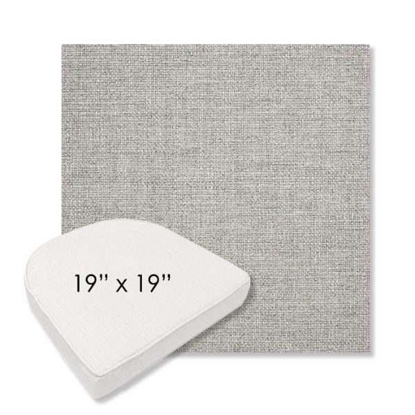 Picture of Piazza Pebble | 19" x 19" Boxed Contoured Rounded Back Wicker Chair Cushion - Sunbrella© Fabric