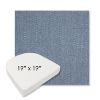 Picture of Pique Denim | 19" x 19" Boxed Contoured Rounded Back Wicker Chair Cushion - Sunbrella© Fabric