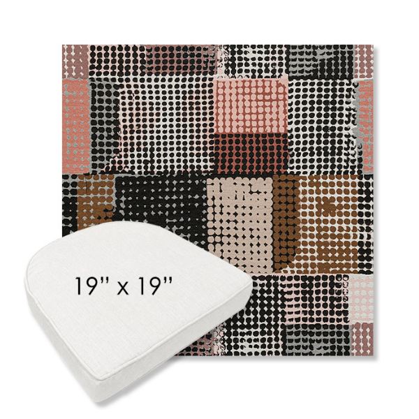 Picture of Pop Tart | 19" x 19" Boxed Contoured Rounded Back Wicker Chair Cushion - Sunbrella© Fabric