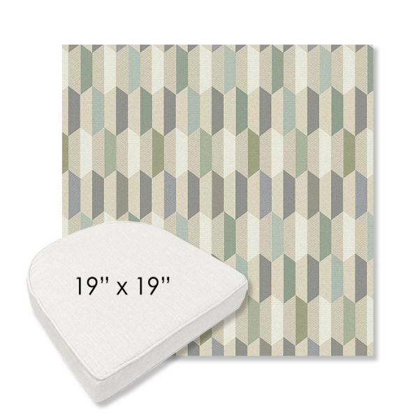 Picture of Precise Spring | 19" x 19" Boxed Contoured Rounded Back Wicker Chair Cushion - Sunbrella© Fabric