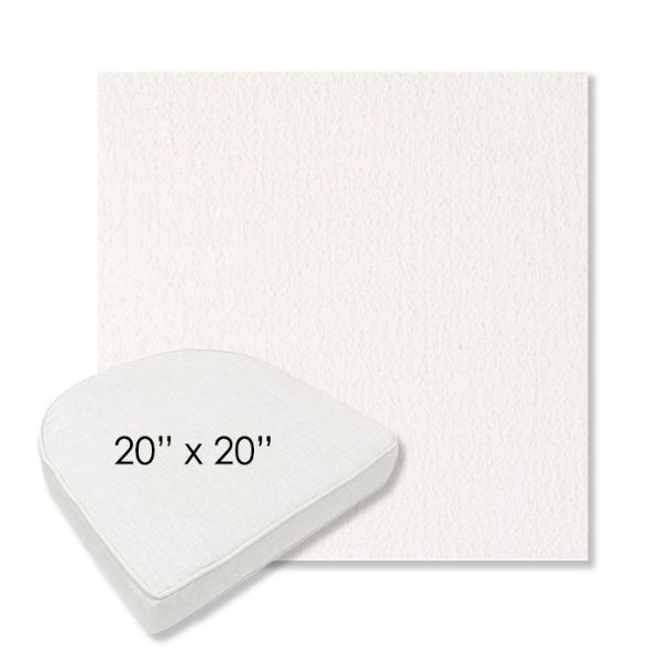 Picture of Abstraction Snow | 20" x 20" Boxed Contoured Rounded Back Wicker Chair Cushion - Sunbrella© Fabric