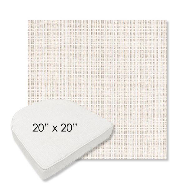 Picture of Benson Sand | 20" x 20" Boxed Contoured Rounded Back Wicker Chair Cushion - Sunbrella© Fabric