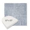 Picture of Boro Indigo | 20" x 20" Boxed Contoured Rounded Back Wicker Chair Cushion - Sunbrella© Fabric