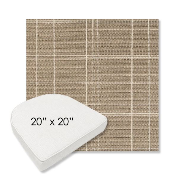 Picture of Camper Meadow | 20" x 20" Boxed Contoured Rounded Back Wicker Chair Cushion - Sunbrella© Fabric
