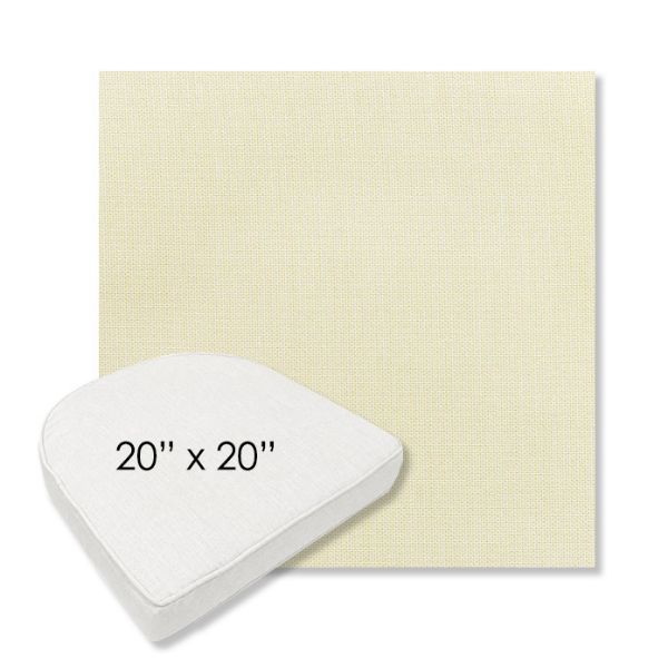 Picture of Canvas Birds Eye | 20" x 20" Boxed Contoured Rounded Back Wicker Chair Cushion - Sunbrella© Fabric