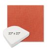 Picture of Canvas Brick | 20" x 20" Boxed Contoured Rounded Back Wicker Chair Cushion - Sunbrella© Fabric