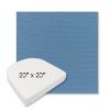 Picture of Canvas Sapphire Blue | 20" x 20" Boxed Contoured Rounded Back Wicker Chair Cushion - Sunbrella© Fabric