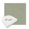 Picture of Canvas Seasalt | 20" x 20" Boxed Contoured Rounded Back Wicker Chair Cushion - Sunbrella© Fabric