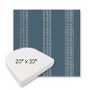 Picture of Caper Slate | 20" x 20" Boxed Contoured Rounded Back Wicker Chair Cushion - Sunbrella© Fabric