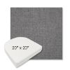 Picture of Cast Slate | 20" x 20" Boxed Contoured Rounded Back Wicker Chair Cushion - Sunbrella© Fabric