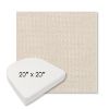 Picture of Charmer Parchment | 20" x 20" Boxed Contoured Rounded Back Wicker Chair Cushion - Sunbrella© Fabric