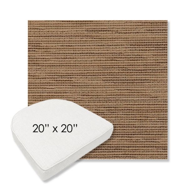 Picture of Charmer Wren | 20" x 20" Boxed Contoured Rounded Back Wicker Chair Cushion - Sunbrella© Fabric